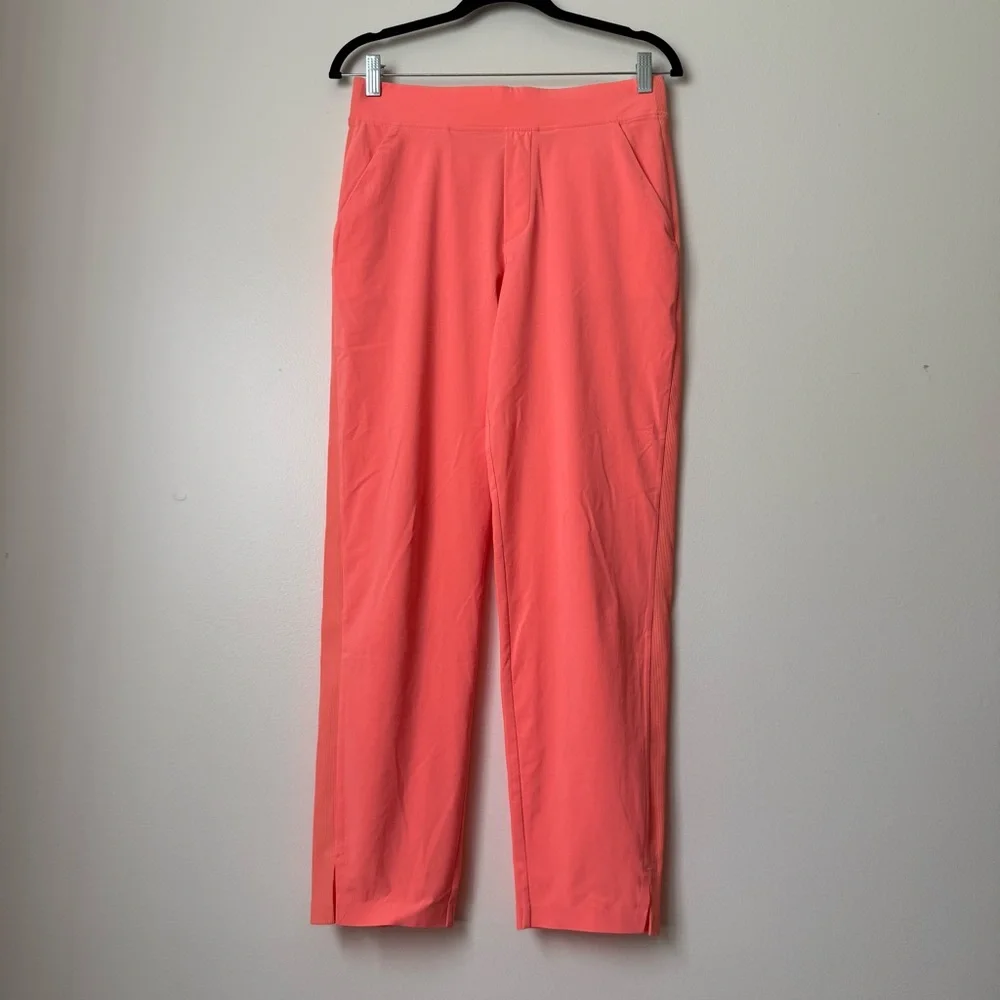 Athleta Brooklyn Ankle Pants in Peach Orange Sunset Glow, size 6